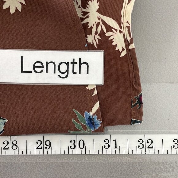 ODDY Dress Cold Shoulder Midi Shift Brown Floral Size 3X - Picture 12 of 15